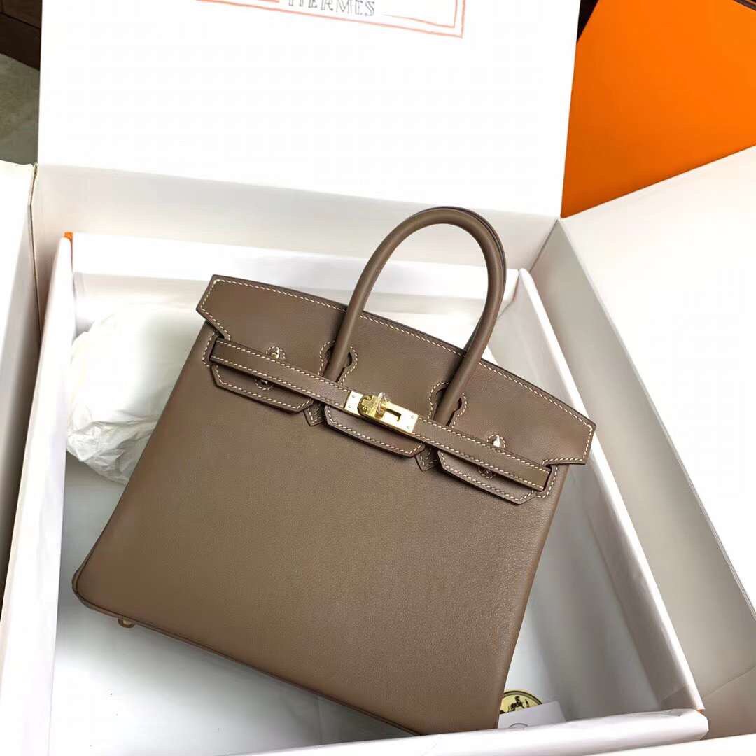 Hermes Birkin 30CM Swift Leather Handbag Etoupe